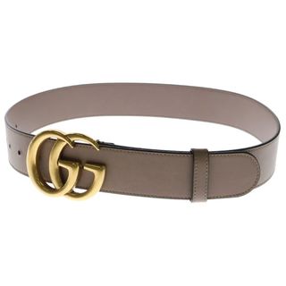 グッチ(GUCCI)のGUCCI グッチ GGスプリーム ベルト ピンクベージュ ゴールド金具 レザー 409417(ベルト)