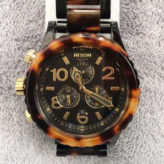 ニクソン(NIXON)の【 早い者勝ち 】ニクソン/べっ甲/クロノグラフ/42-20/腕時計/箱なし(腕時計)