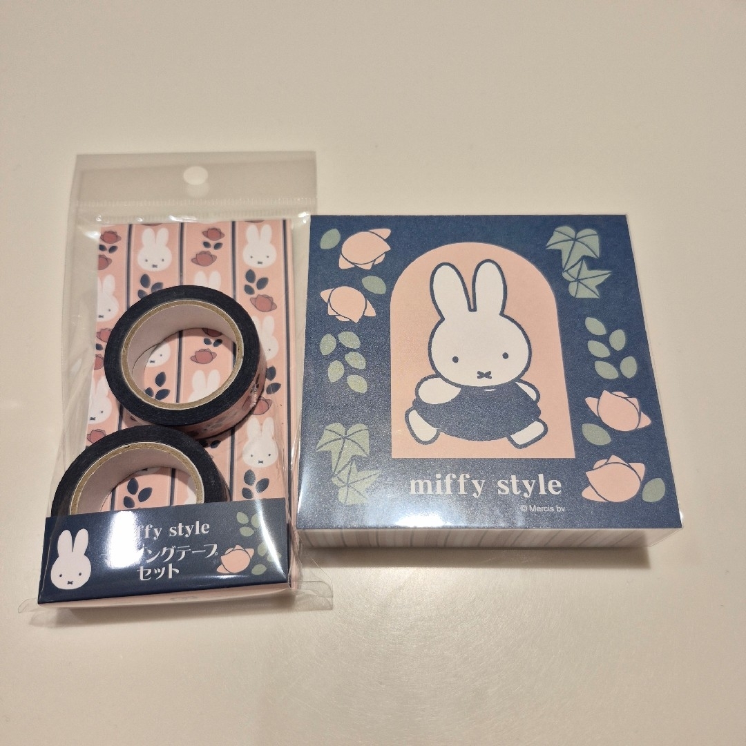 ミッフィースタイル バースデーフェア マスキングテープ ブロックメモ ドレス エンタメ/ホビーのおもちゃ/ぬいぐるみ(キャラクターグッズ)の商品写真