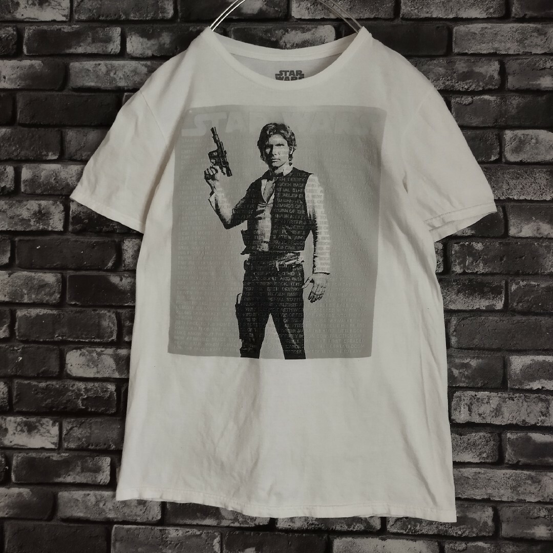 スターウォーズ ハンソロ 映画 キャラクター ムービー tシャツ Tシャツ 白 メンズのトップス(Tシャツ/カットソー(半袖/袖なし))の商品写真
