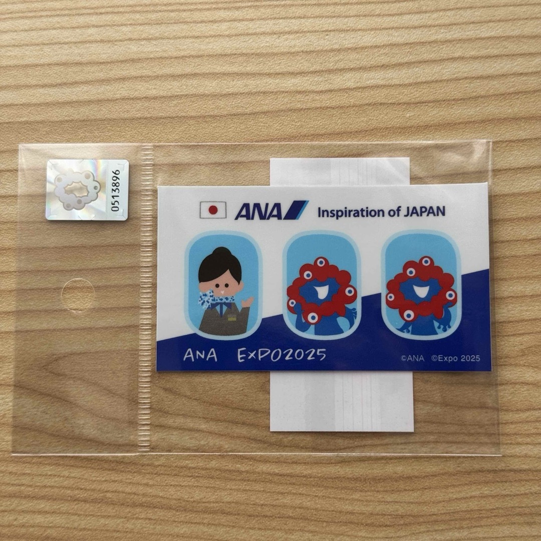 ANA × EXPO2025 万博 ミャクミャク ANA ステッカー 飛行機の窓 インテリア/住まい/日用品の文房具(シール)の商品写真