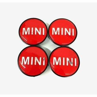 ミニ(ミニ)のMINI ミニ センターキャップ 54mm レッド 赤 4個セット 新品(車外アクセサリ)