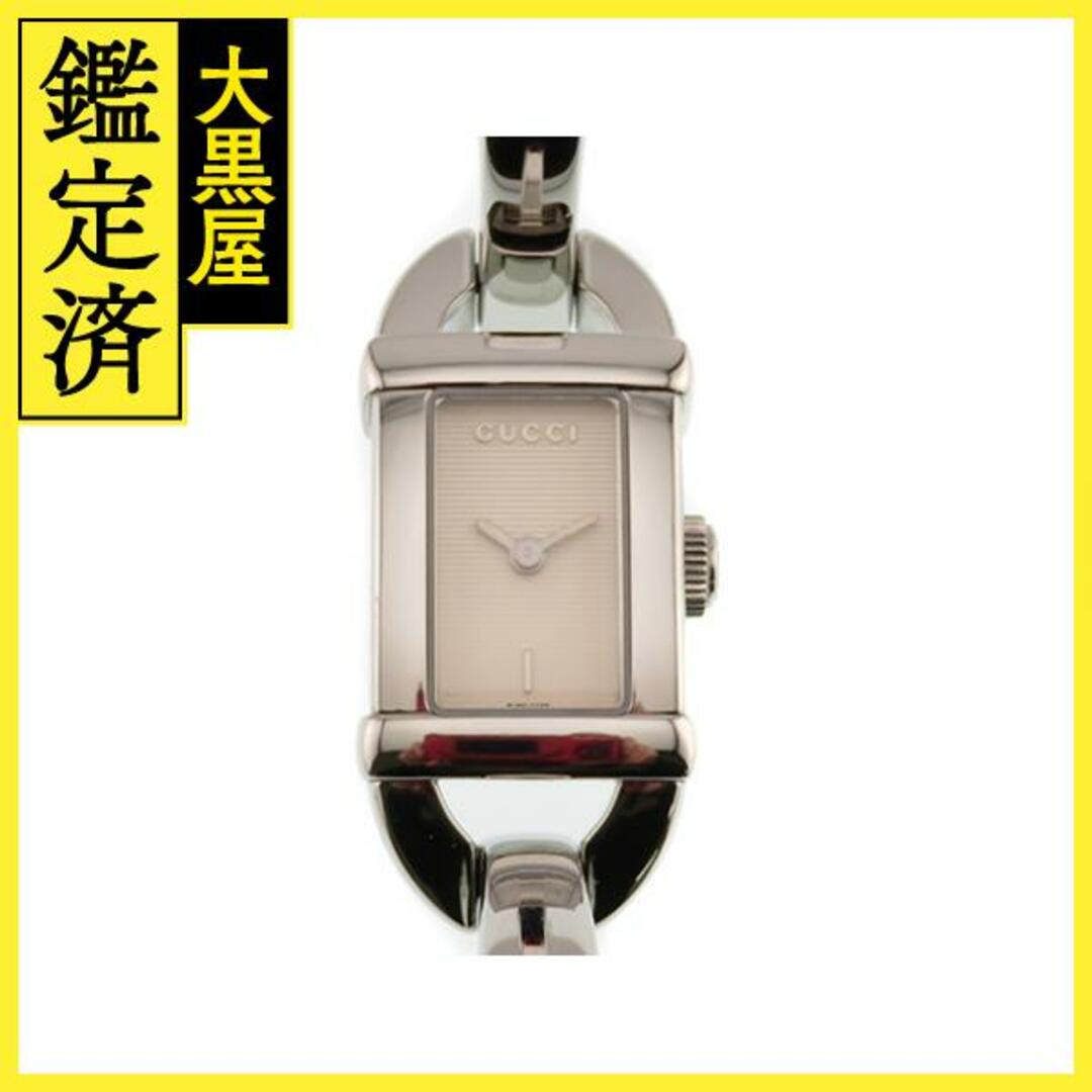 【美品】GUCCI 6800L 時計　シルバー GUCCI 保証付 グッチ バングルウォッチ シェル文字盤・ダイヤ