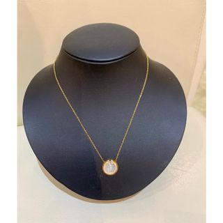 レディース ネックレス　サークル  貝　白(ネックレス)