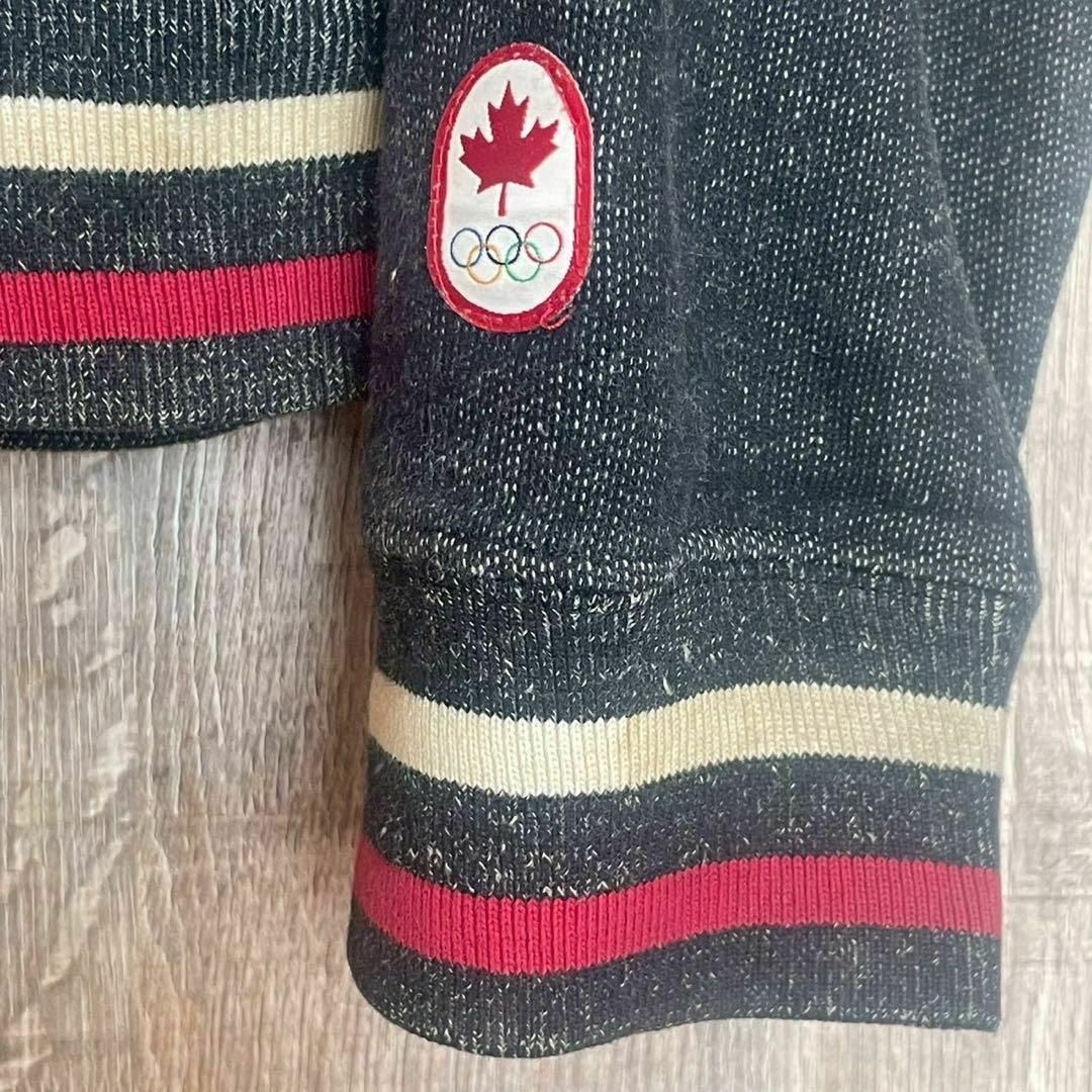 オリンピック　カナダ代表　フルジップパーカー　ダークグレー　M 刺繍 メンズのトップス(パーカー)の商品写真