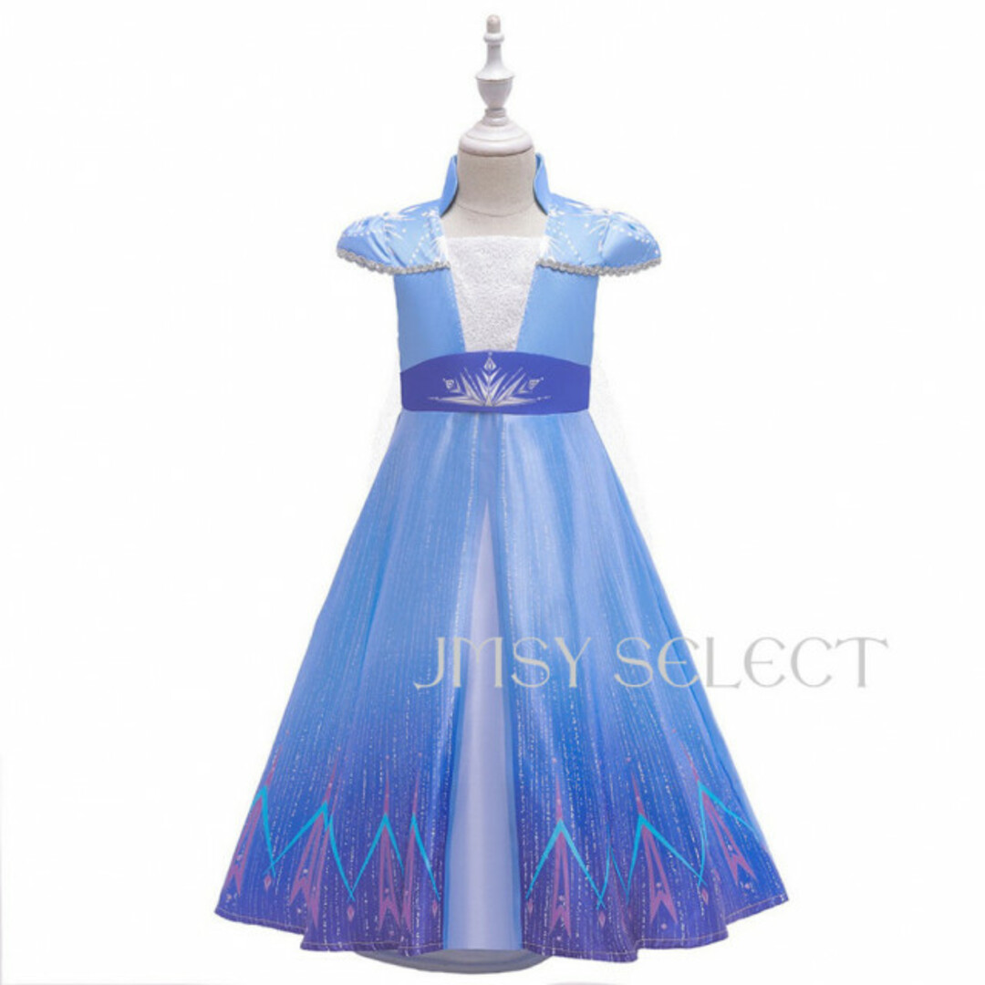Disney(ディズニー)の130cm★エルサドレス　半袖　ディズニープリンセス　アナ雪2 キッズ/ベビー/マタニティのキッズ服女の子用(90cm~)(ドレス/フォーマル)の商品写真