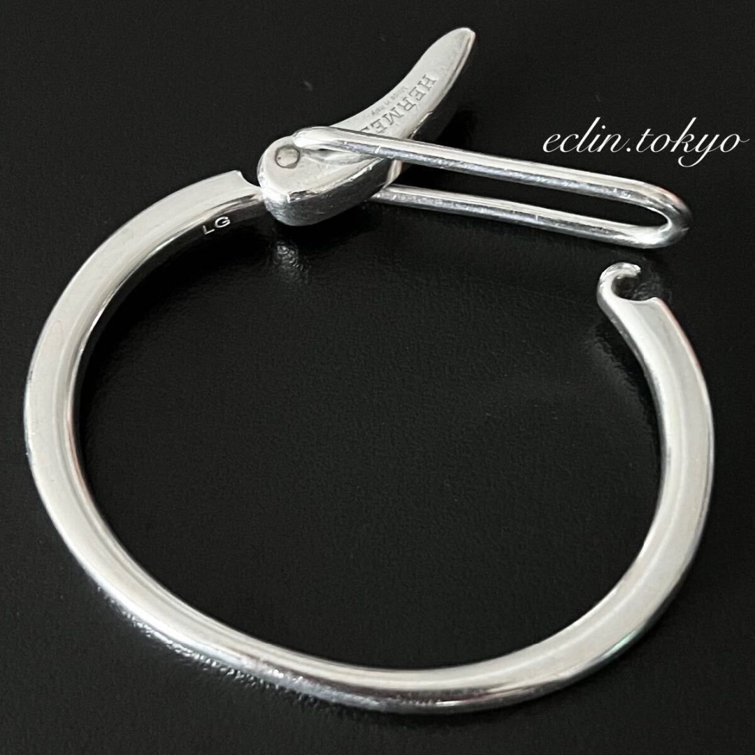 HERMES(エルメス)のHERMES《CLICK 》シルバー バングル LG ブレスレット E4639 メンズのアクセサリー(ブレスレット)の商品写真