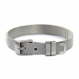 【新品未使用品】ブレスレット　ベルト　銀　シルバー　サイズ調整(ブレスレット)