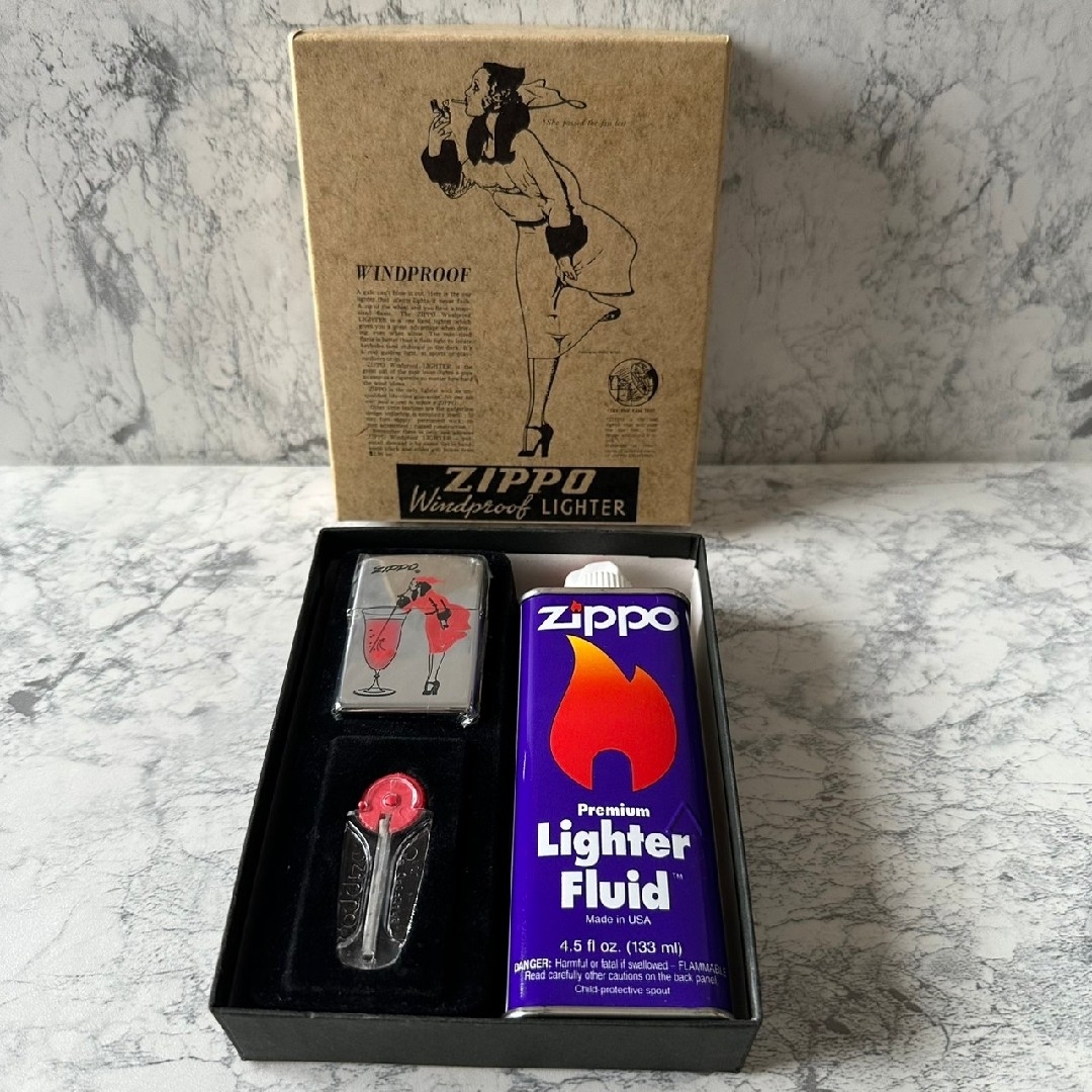 ZIPPO(ジッポー)の希少 未使用 ZIPPO ウィンディ チェリー カクテル 特殊加工品 1997年 メンズのファッション小物(タバコグッズ)の商品写真