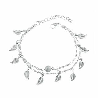 【新品未使用品】アンクレット　ブレスレット　銀　葉　シルバー　リーフ(アンクレット)