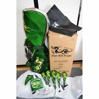 ダンスウィズドラゴン(Dance With Dragon)の新品☆ダンスウィズドラゴン キャディバック＆ヘッドカバー７つセット☆定価17万円(バッグ)