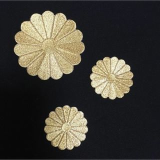 菊紋　15菊、16菊サイズ3cm~20cmアイロンワッペン刺繍　オーダーメイド(その他)