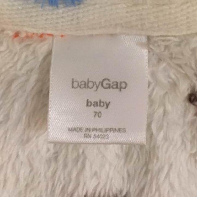 babyGAP(ベビーギャップ)の【美品】baby GAP 70cm トップス アウター パーカー フリース キッズ/ベビー/マタニティのベビー服(~85cm)(ジャケット/コート)の商品写真