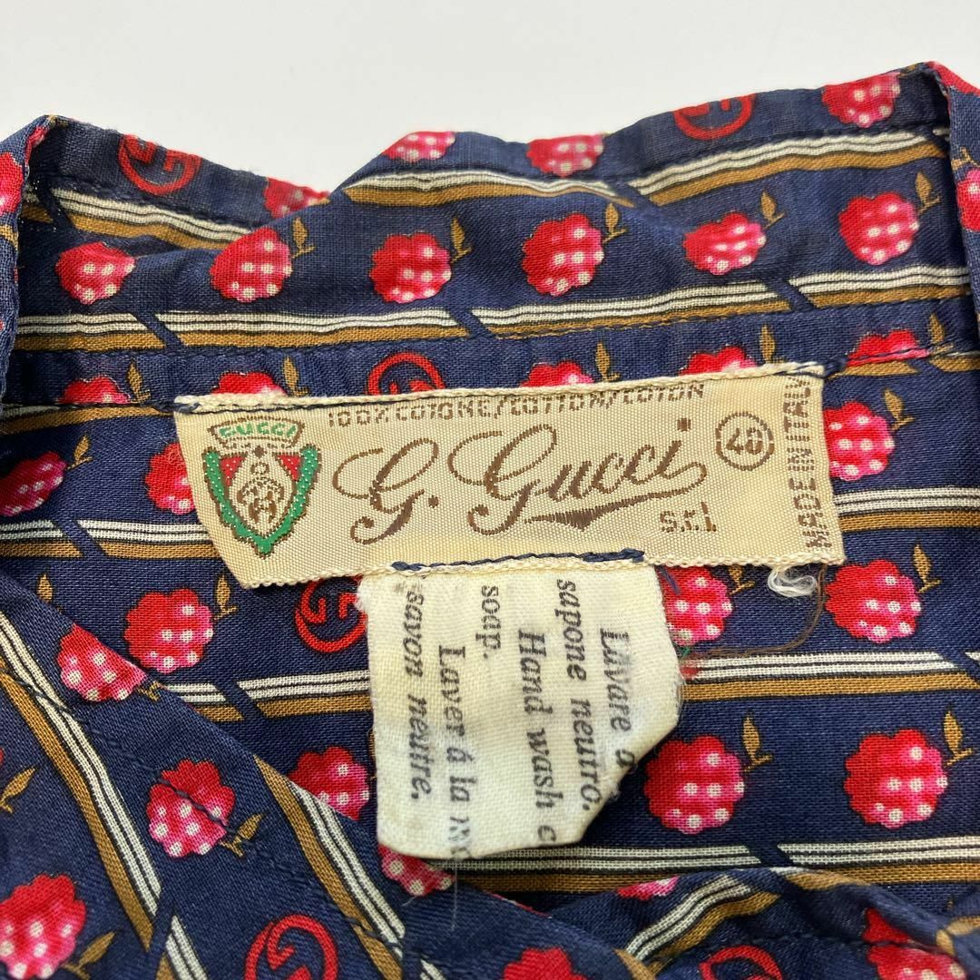 オールドグッチ シャツ 長袖 Gucci (総柄シャツ レディース 総柄