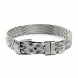 【新品未使用品】ブレスレット　ベルト　銀　サイズ調整(ブレスレット/バングル)