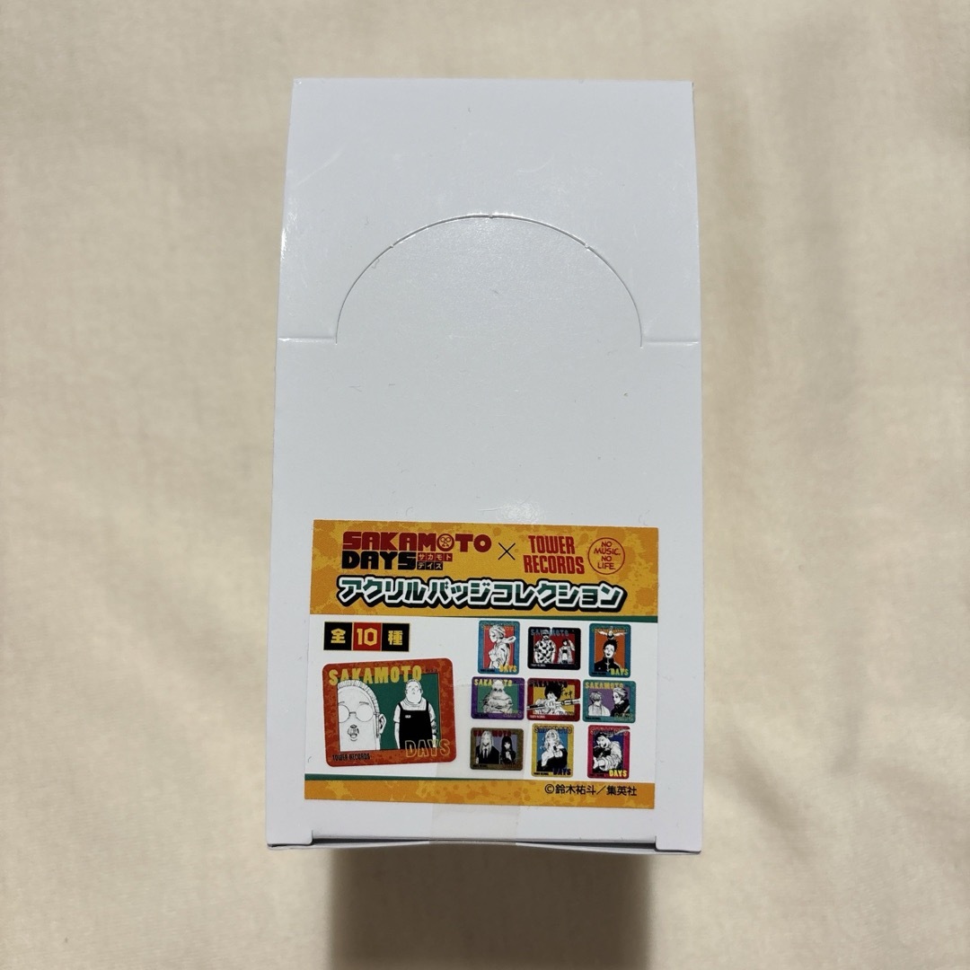 サカモトデイズ 原画展 タワレコ アクリルバッジ box 未開封 エンタメ/ホビーのおもちゃ/ぬいぐるみ(キャラクターグッズ)の商品写真