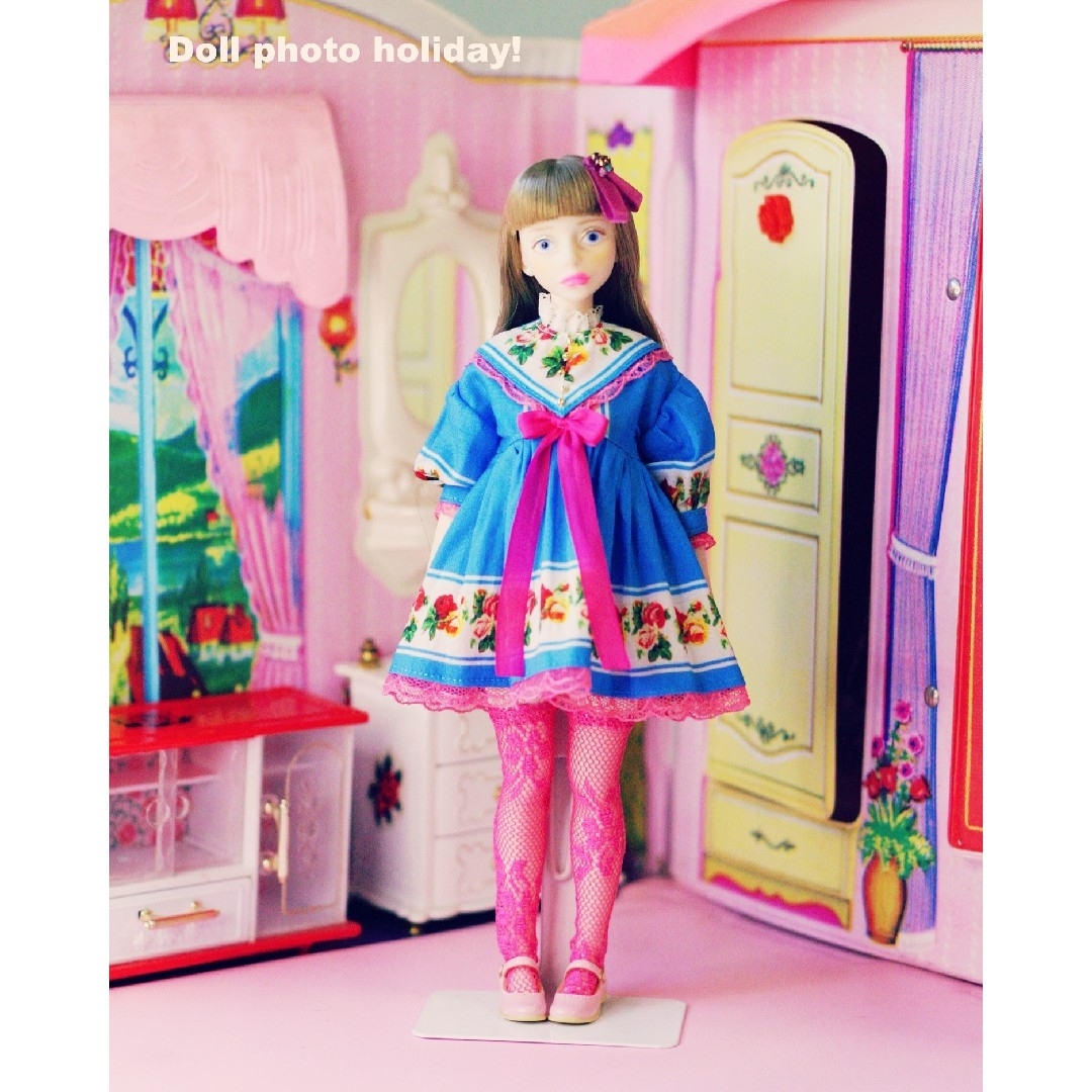 22センチドールサイズ、ワンピース、ソックスセット ハンドメイドのぬいぐるみ/人形(その他)の商品写真