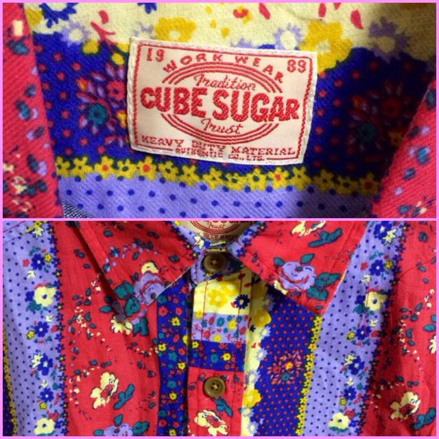 CUBE SUGAR(キューブシュガー)のCUBESUGAR花柄シャツ レディースのトップス(シャツ/ブラウス(長袖/七分))の商品写真