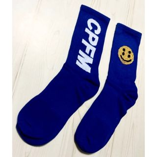 ニコちゃん スマイリー CPFM ラメ ソックス 靴下 青(ソックス)