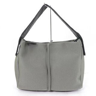 カワカワ(kawa-kawa)の極美品☆kawa-kawa カワカワ wetワンショルダーバッグ ear PAPILLONNER 1189限定 レザー使い ハンドバッグ 肩掛けワンショルダー グレー 日本製 レディース(ハンドバッグ)