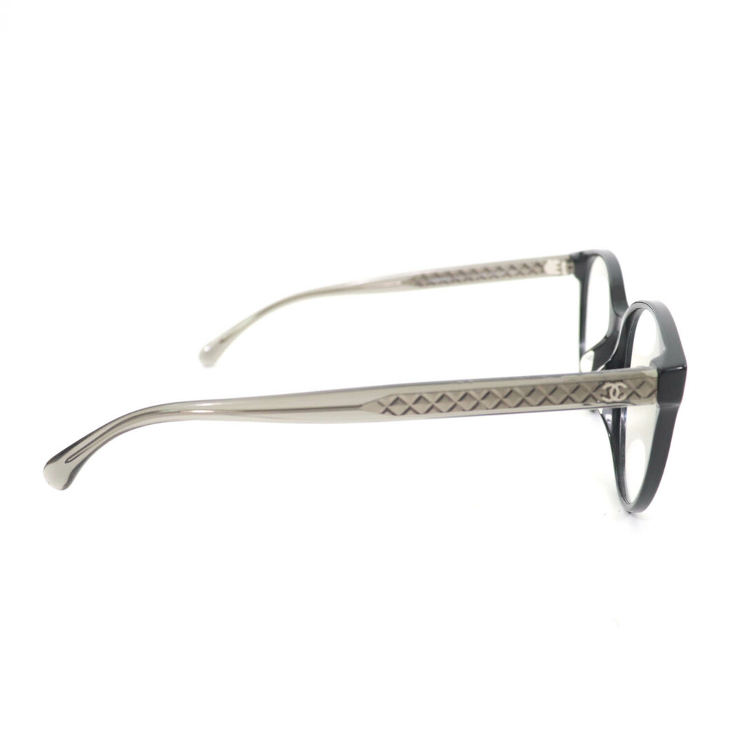 CHANEL(シャネル)の美品☆CHANEL シャネル 3401-A ココマーク メガネ 眼鏡 アイウェア ブラック シルバー 53□18 140 デモレンズ ケース付き イタリア製 レディース レディースのファッション小物(サングラス/メガネ)の商品写真