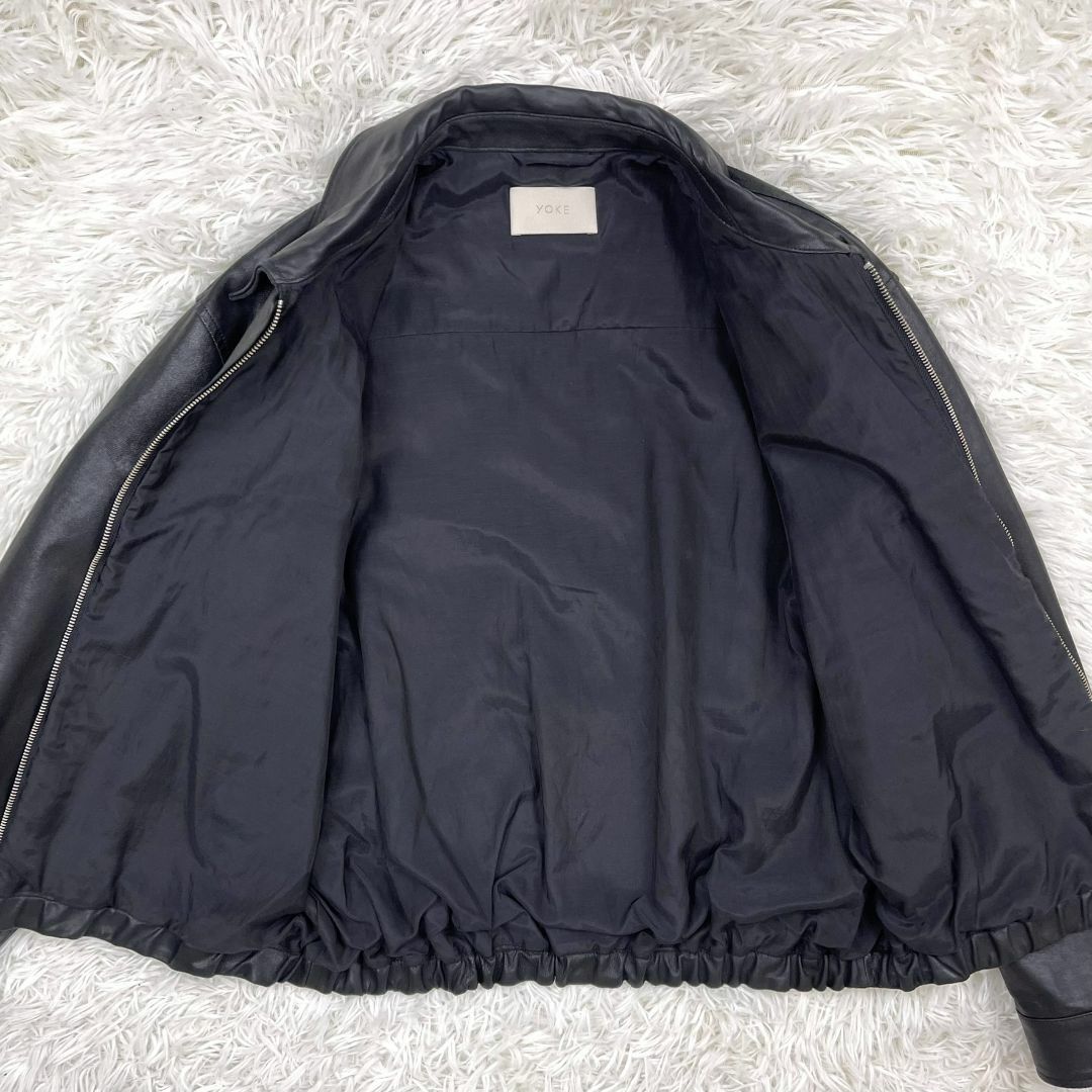 YOKE(ヨーク)の新品！25SS 完売品！☆YOKE／ヨーク ゴートレザー ジップ ブルゾン メンズのジャケット/アウター(レザージャケット)の商品写真