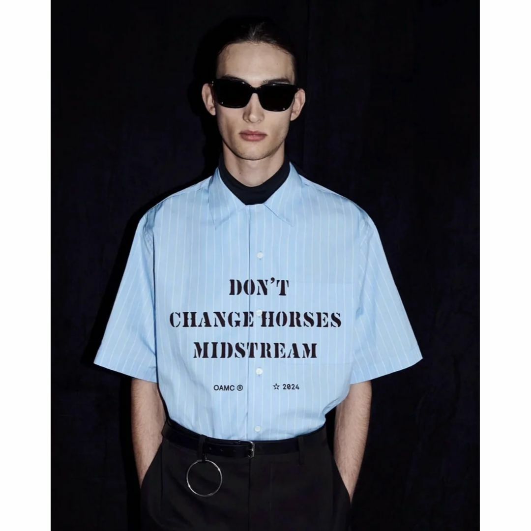 OAMC - OAMC KURT SHIRT STRIPES 半袖 シャツ sizeLの通販 by YK 