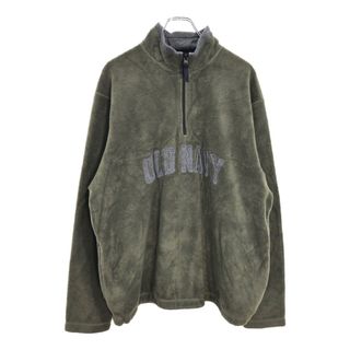 オールドネイビー(Old Navy)のOLD NAVY オールドネイビー ハーフジップ フリースジャケット オリーブ(メンズ L)中古 古着 U4659(その他)