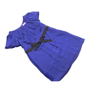 CEST LAVIE by MILANE TOMODA セラヴィバイミレーヌトモダ サテン 結婚式二次会 ドレス ワンピース size13/紺 ■■ レディース(ミニワンピース)