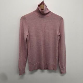 【LANDS'END】ランズエンド　レディース　長袖　ニット　ハイネック　ピンク系　Ⅿサイズ　(ニット/セーター)