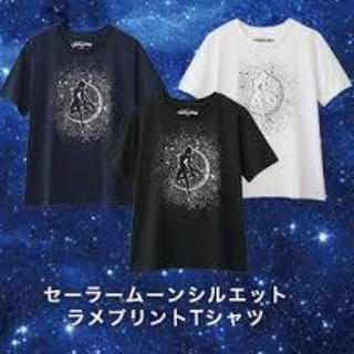 ジーユー(GU)の大型店限定 セーラームーンGU シルエットTシャツ Sサイズ 白(Tシャツ(半袖/袖なし))