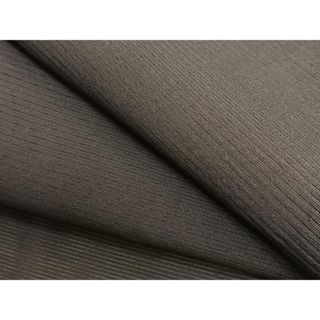 平和屋着物＊夏物　上質な色無地　絽　濃鼠色　正絹　逸品　BAAS3245pk(着物)