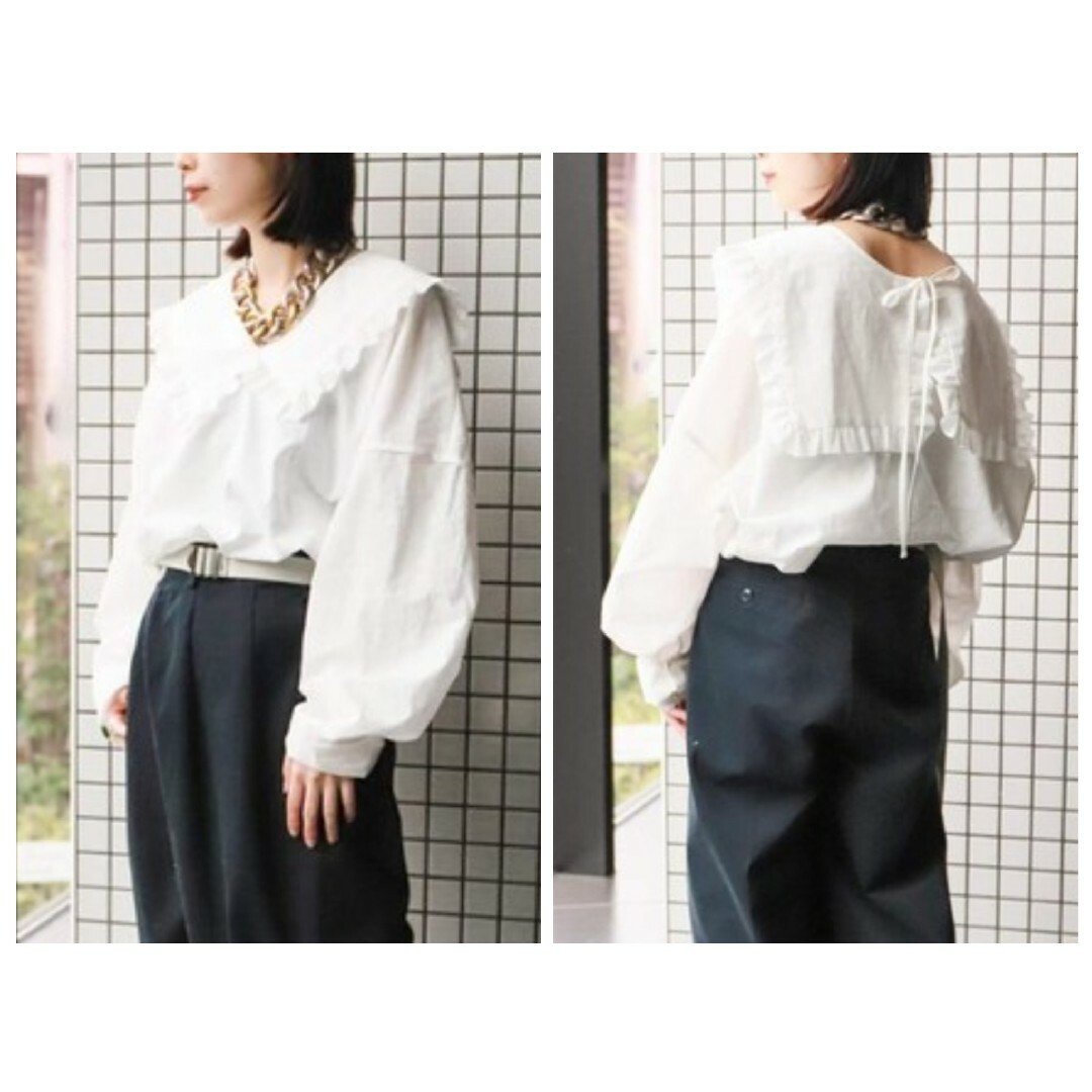 ネット限定お買い得商品 - ショップチャンネル CITYSHOP シティショップ 2way ブラウス ビックカラーシャツ トップス