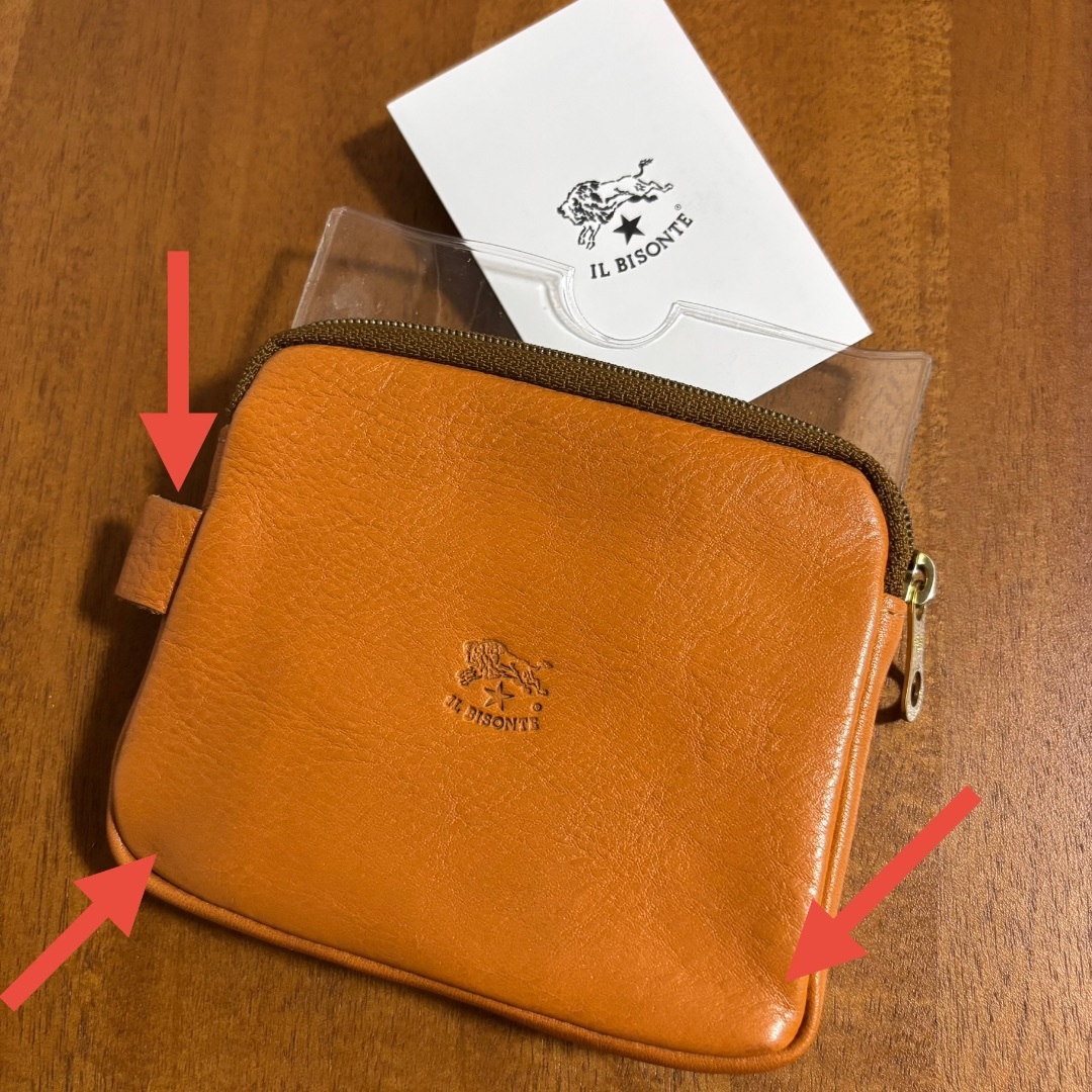 IL BISONTE マルチポーチ　ヤキヌメ イルビゾンテ レザーマルチポーチヤキヌメ