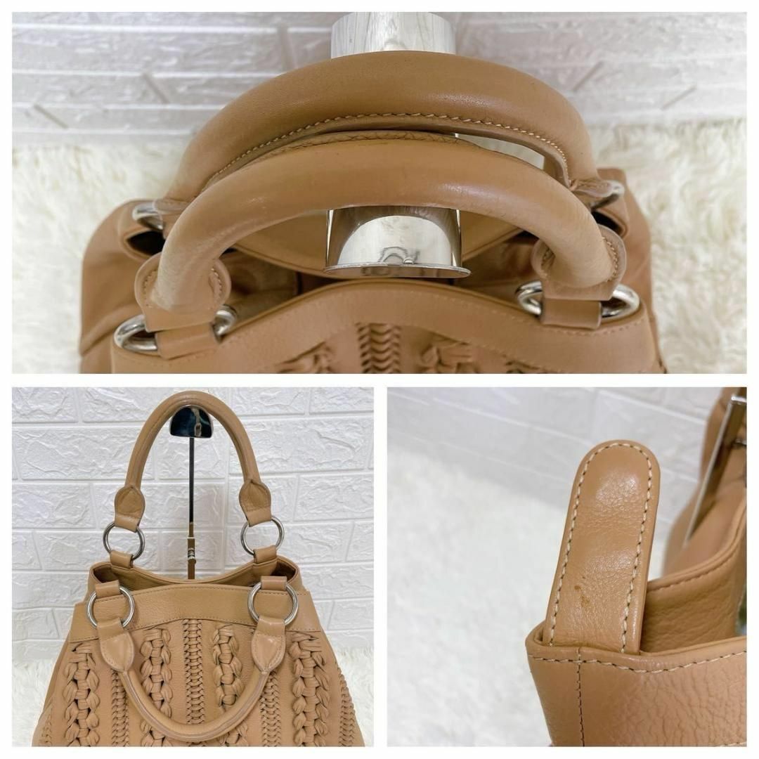 Max Mara - 【特価】マックスマーラ レザー 編みデザイン a4