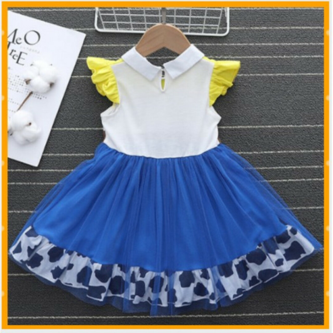 新品 ワンピース ジェシー風 女の子 コスプレ スカートディズニー スカート  キッズ/ベビー/マタニティのキッズ服女の子用(90cm~)(ワンピース)の商品写真