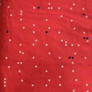 USAコットン★cotton+steel ダイヤ ドット 赤★48cm(生地/糸)