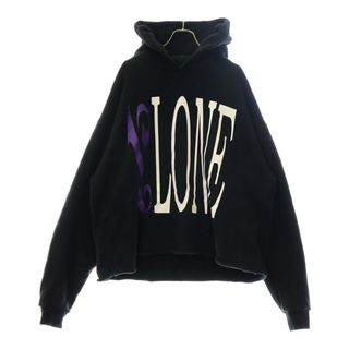 VLONE ヴィーロン 19SS ×PALM ANGELS LOGO HOODIE パームエンジェルス ロゴプリント プルオーバーパーカー ブラック(パーカー)