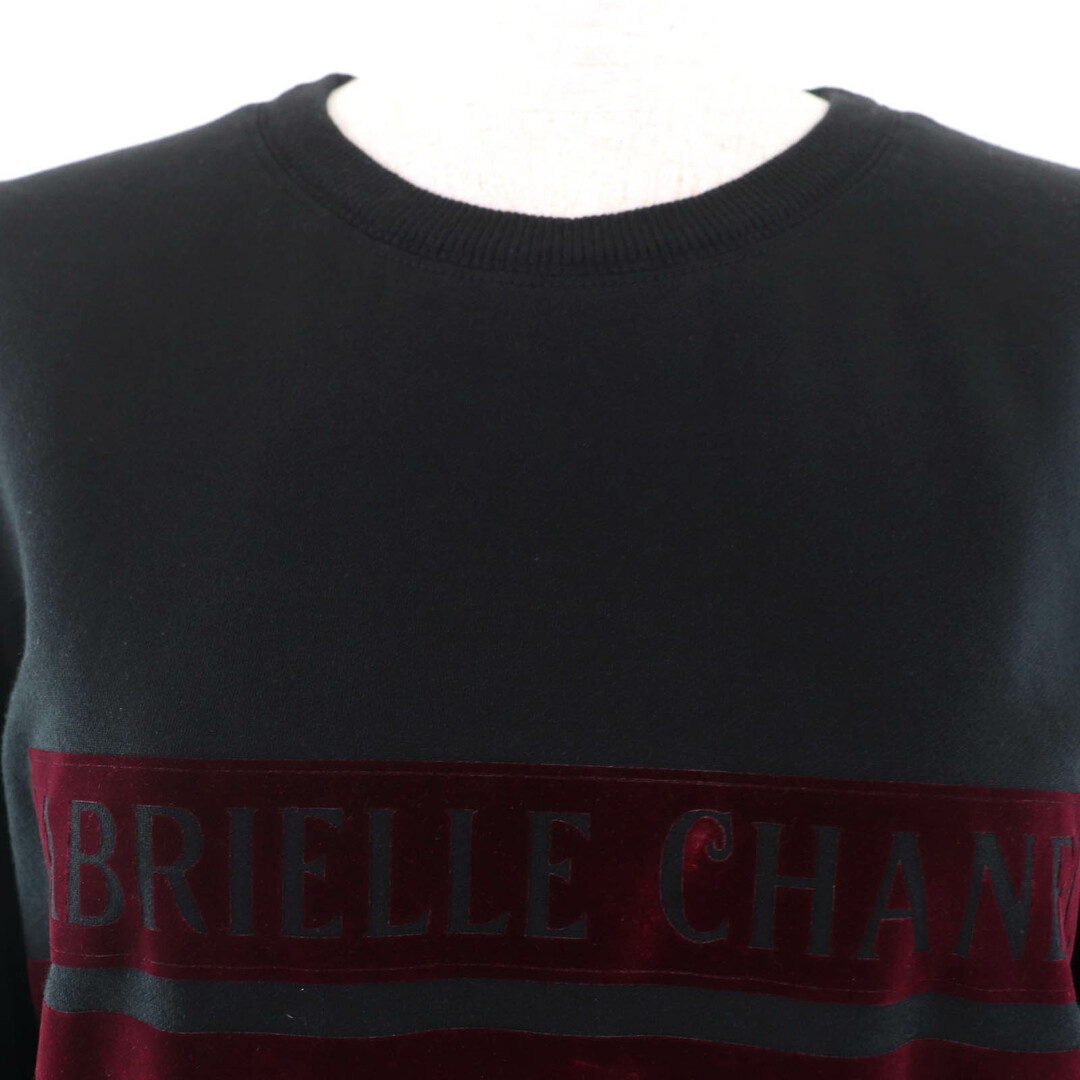 CHANEL(シャネル)の良品☆CHANEL シャネル P57408K07541 コットン ガブリエル ココマーク フロッキーロゴ スウェット ブラック 38 フランス製 正規品 レディース レディースのトップス(トレーナー/スウェット)の商品写真
