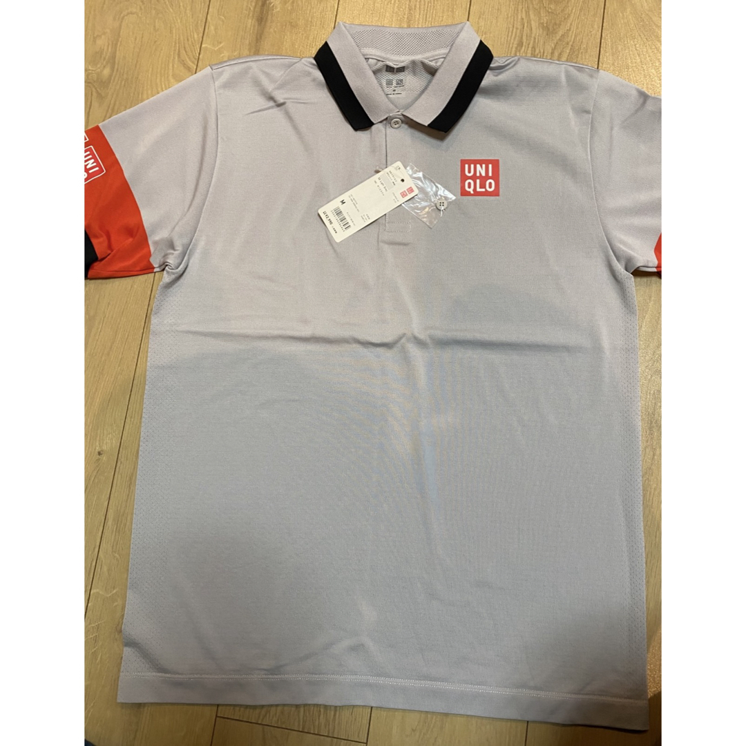 【12月スーパーSALE 15%OFF】 - UNIQLO 新品 錦織圭 M グレー ポロシャツ EX ドライ ユニクロ ウェア