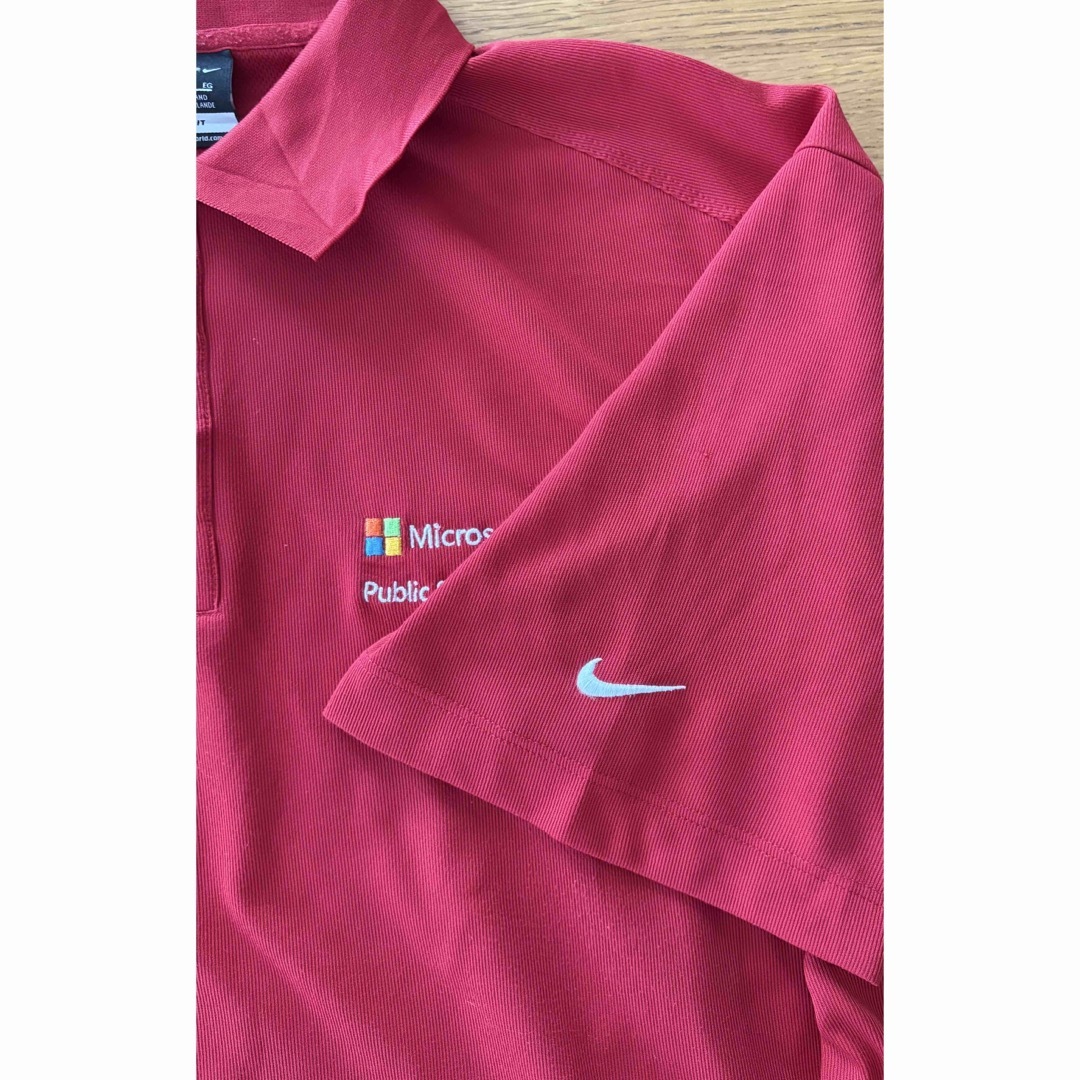 NIKE(ナイキ)の00s レア ナイキゴルフ マイクロソフト 半袖 ポロシャツ レッド XL 企業 メンズのトップス(ポロシャツ)の商品写真