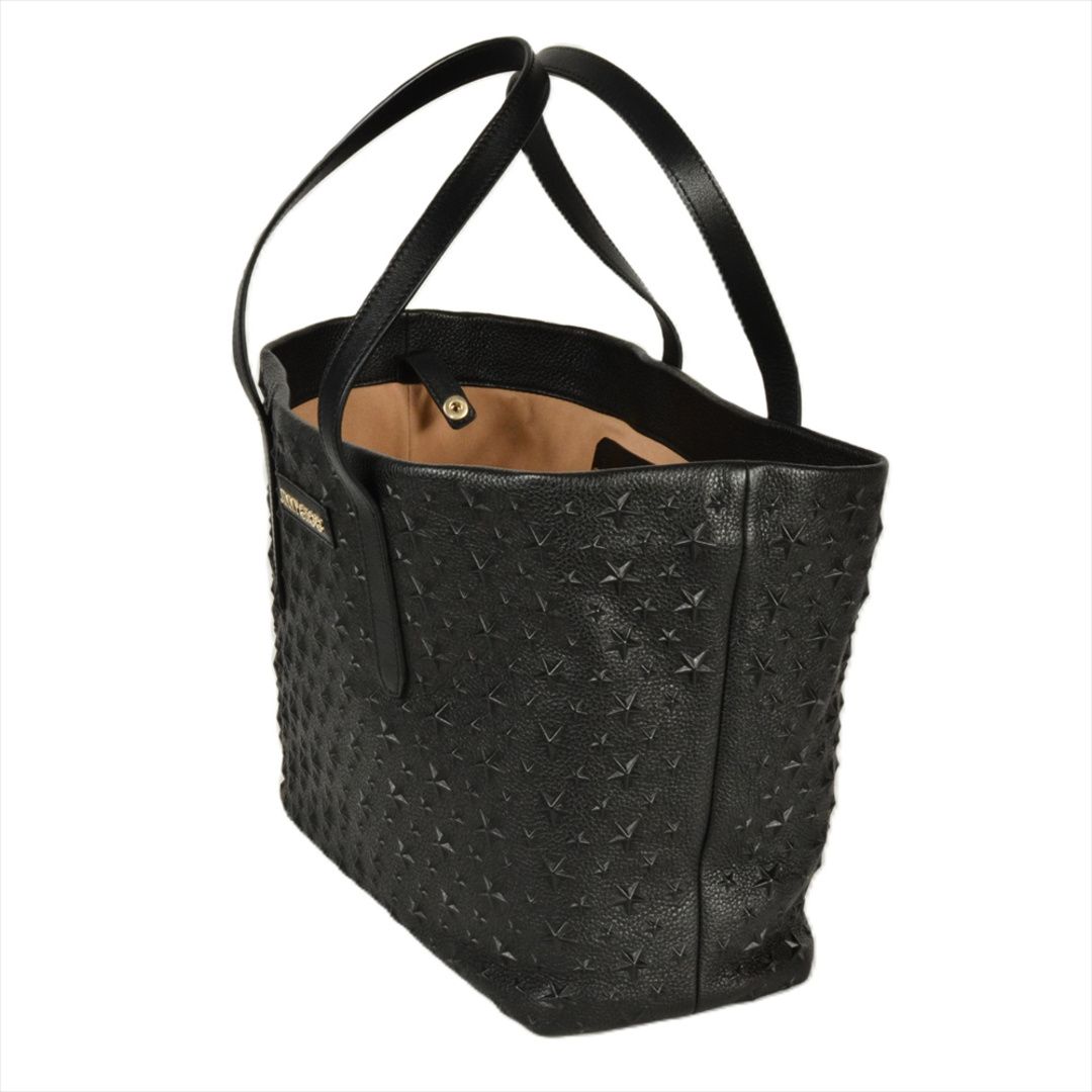 JIMMY CHOO(ジミーチュウ)のジミーチュウ JIMMY CHOO スター エンボス トートバッグ レザー ブラック【中古】 レディースのバッグ(トートバッグ)の商品写真