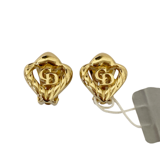 クリスチャンディオール(Christian Dior)の287408-4 【美品】Christian Dior/クリスチャンディオール イヤリング ヴィンテージ ゴールド CDロゴ ハート アクセサリー レディース タグ付き(イヤリング)