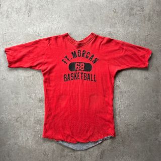 ラッセルアスレティック(Russell Athletic)の60s ラッセルアスレティック フットボールtシャツ USA製 レッド×グレー(Tシャツ/カットソー(半袖/袖なし))