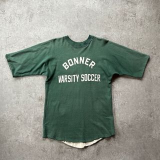ラッセルアスレティック(Russell Athletic)の60s ラッセルアスレティック フットボールtシャツ USA製 グリーン 緑(Tシャツ/カットソー(半袖/袖なし))