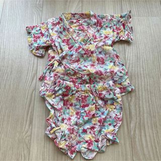 カラフル花柄甚平　80cm(甚平/浴衣)