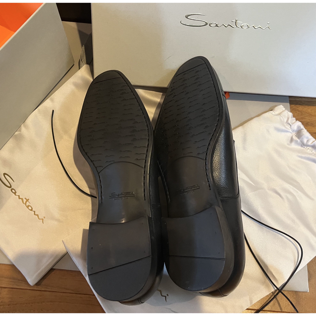 Santoni - 【約13万・新品】 黒 santoni サントーニ 高級革靴の
