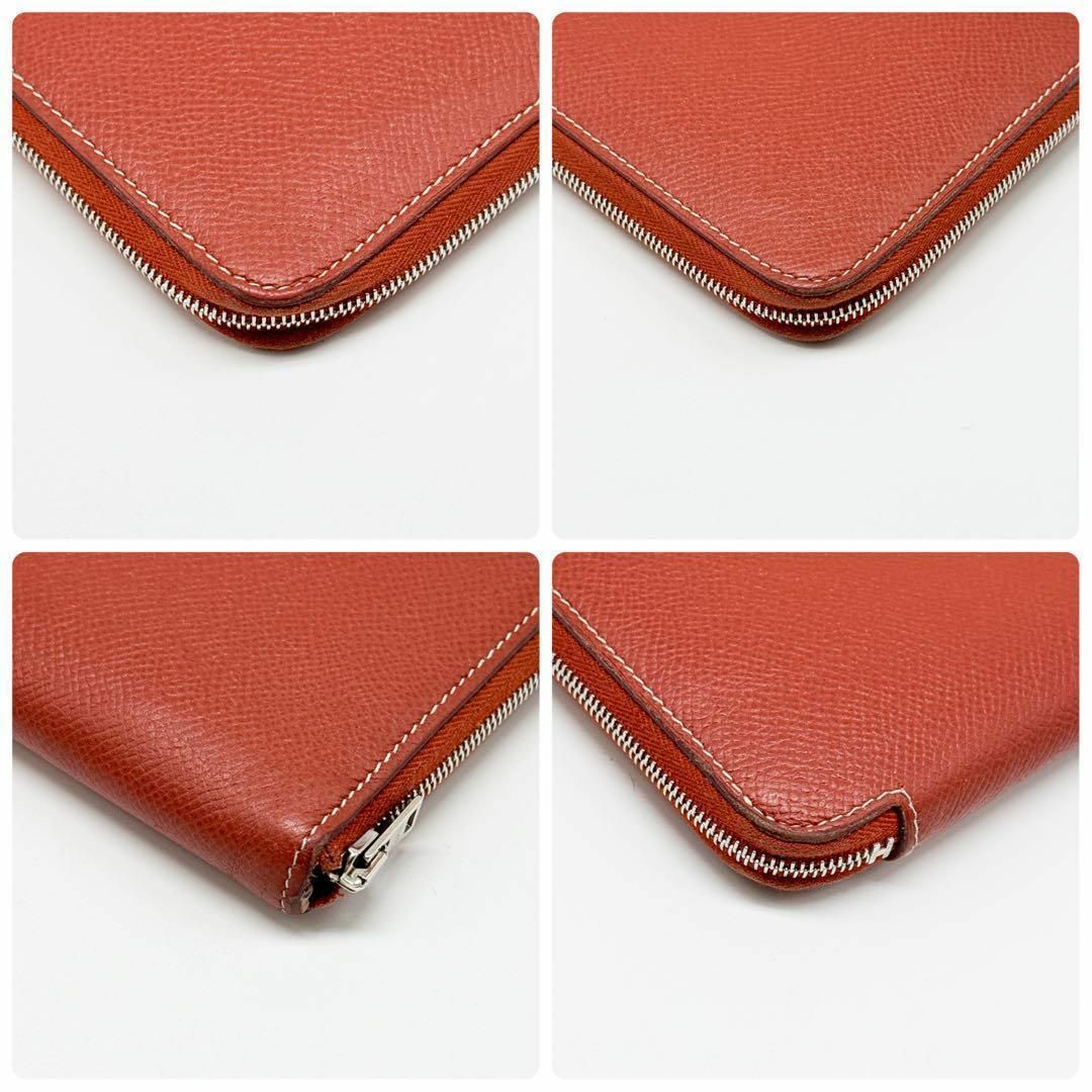 エルメス アザップ シルクイン ロング 財布 茶色 アザップロング ジップ HERMES - エルメス アザップ シルクイン ロング 財布 茶色
