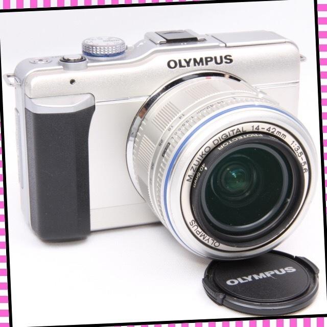 OLYMPUS(オリンパス)の春の光を集めて輝く上品シャンパンゴールドオリンパスE-PL1スマホ転送可 スマホ/家電/カメラのカメラ(ミラーレス一眼)の商品写真