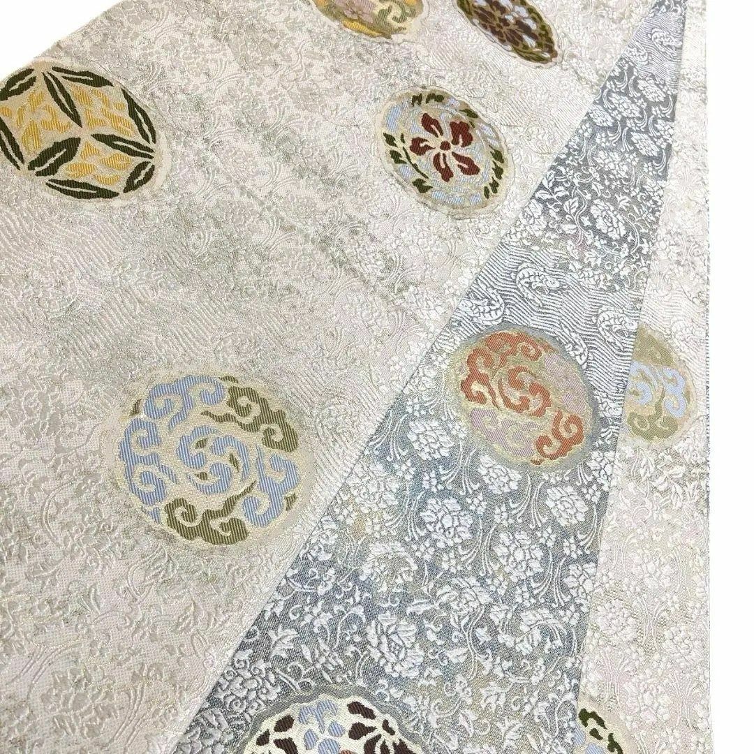 未着用 袋帯 リバーシブル 唐織 唐花模様 花紋 金糸 着物 053a p